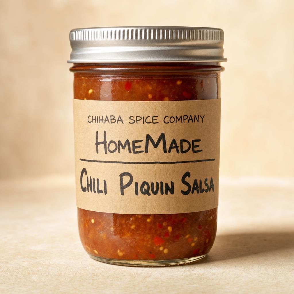 Chihaba HomeMade Chili Piquin Salsa jar