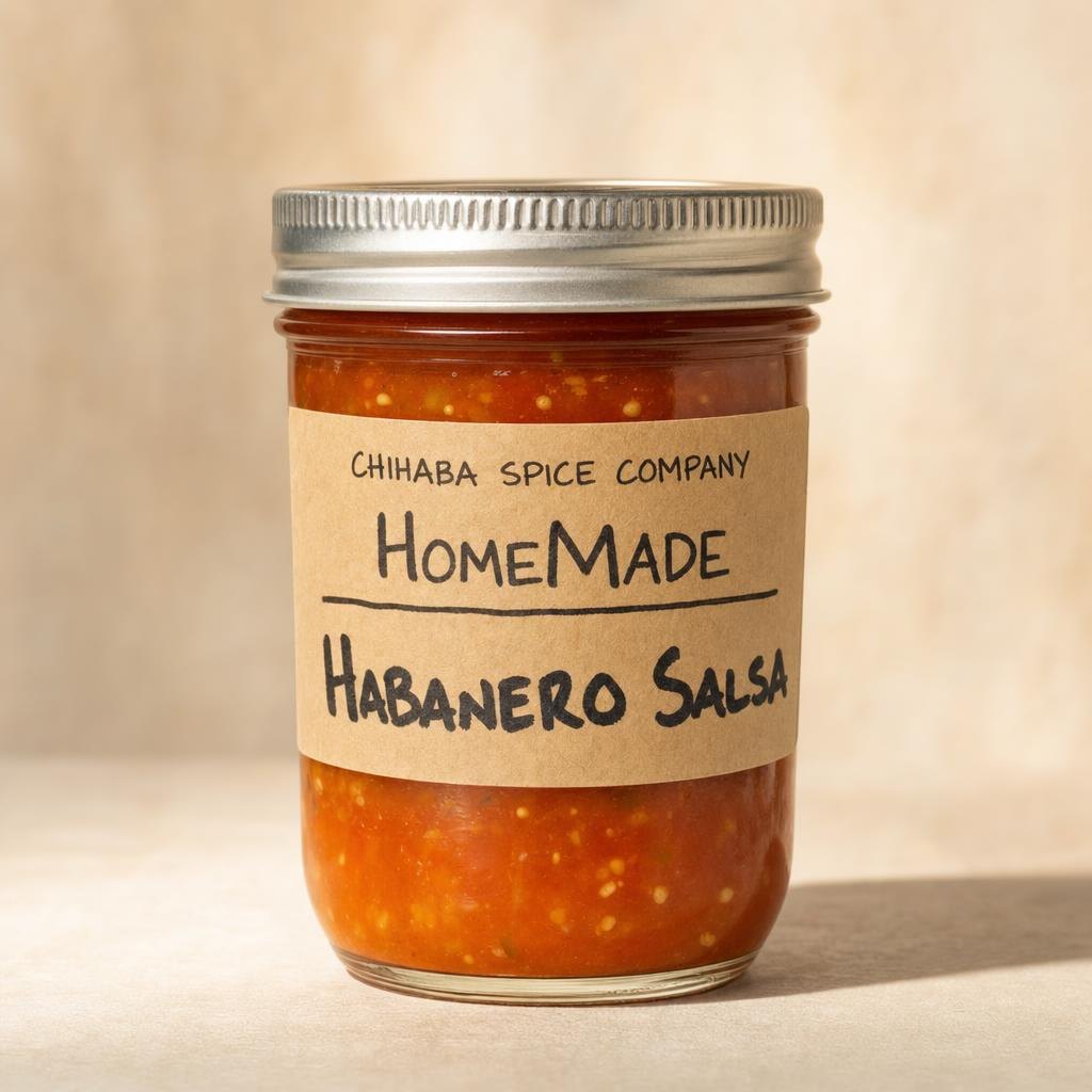 Chihaba HomeMade Habanero Salsa jar